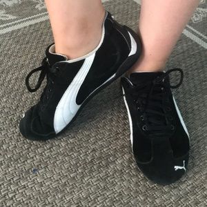 3/$20 Puma black sneakers with white accents